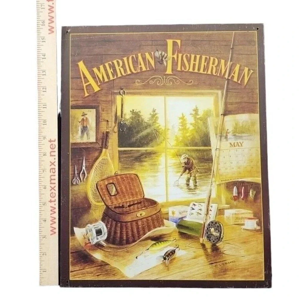 2001‎ Sportsman's Collection The American Fisherman Metal Sign